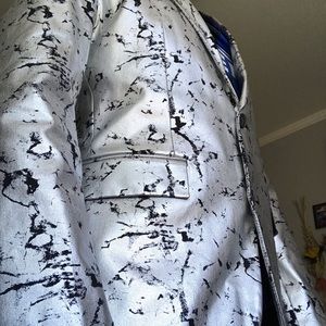Silver-foil blazer
